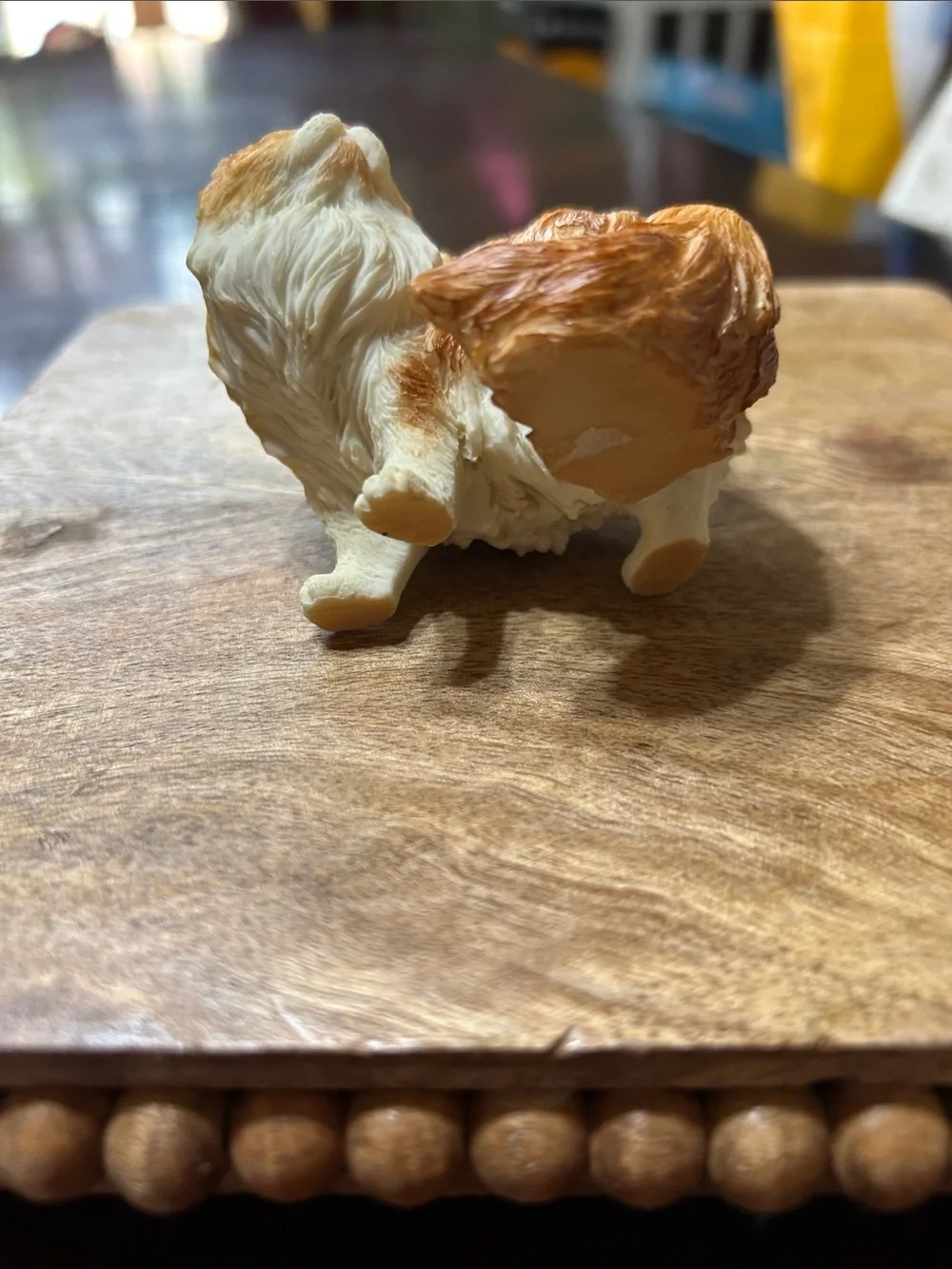 Vintage Hand-Painted Orange and White Persian Cat Resin Figurine